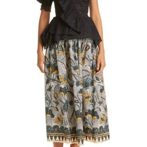 Ulla Johnson Ianna Botanical cotton skirt